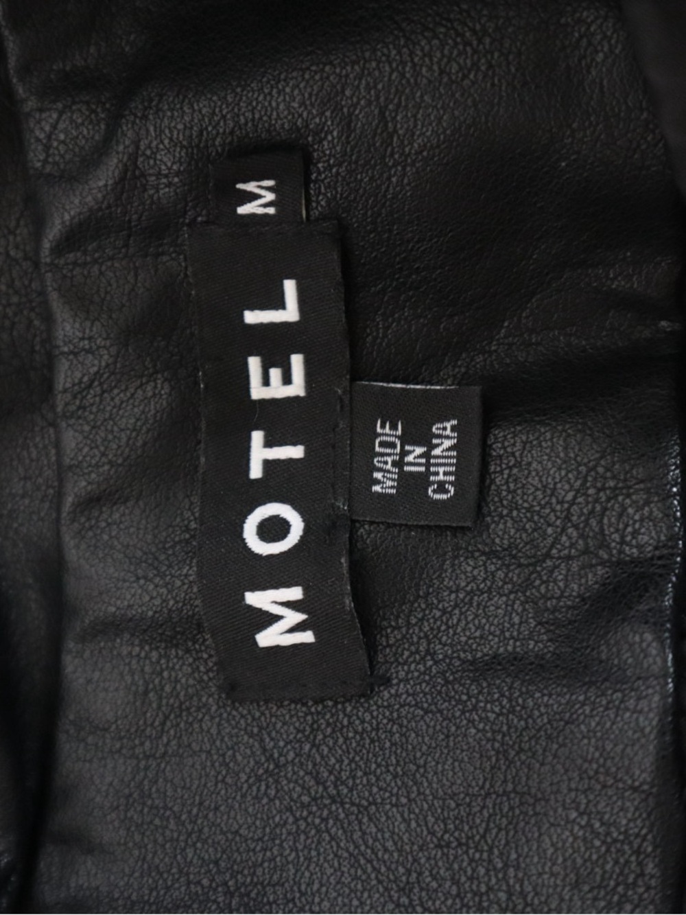 Motel Rocks Faux Leather Black Zip Jacket - Picture 5 of 6